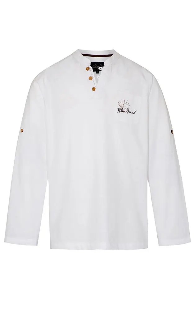 Shirt Quinto, weiß langarm