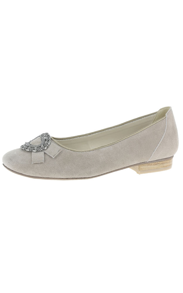 Velours-Ballerina, taupe
