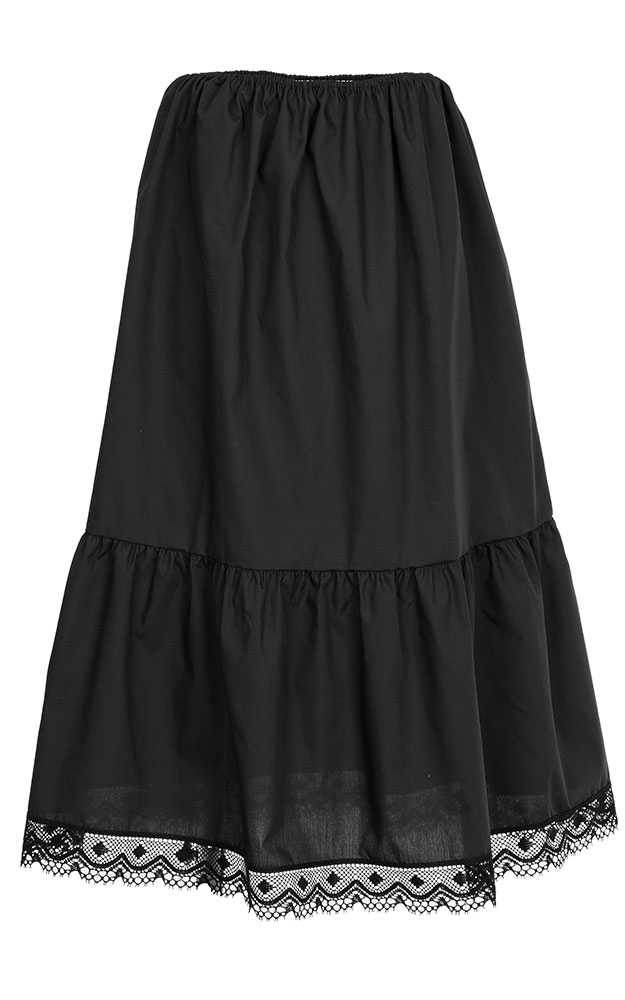 Unterrock Cora, schwarz 90cm Klöppelspitze