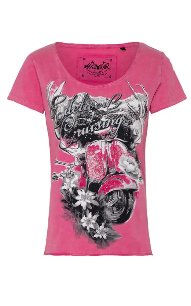 Damen-Shirt Edelweiß, pink