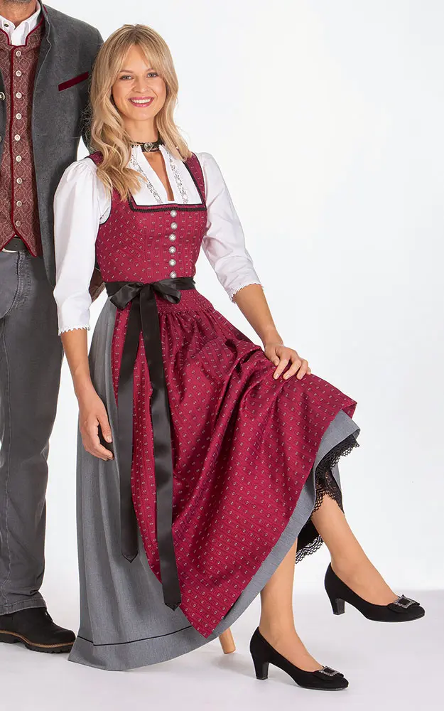 Schürze Mainburg, weinrot