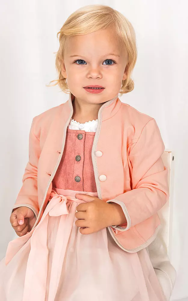 Baby-Jacke, lachs/grau