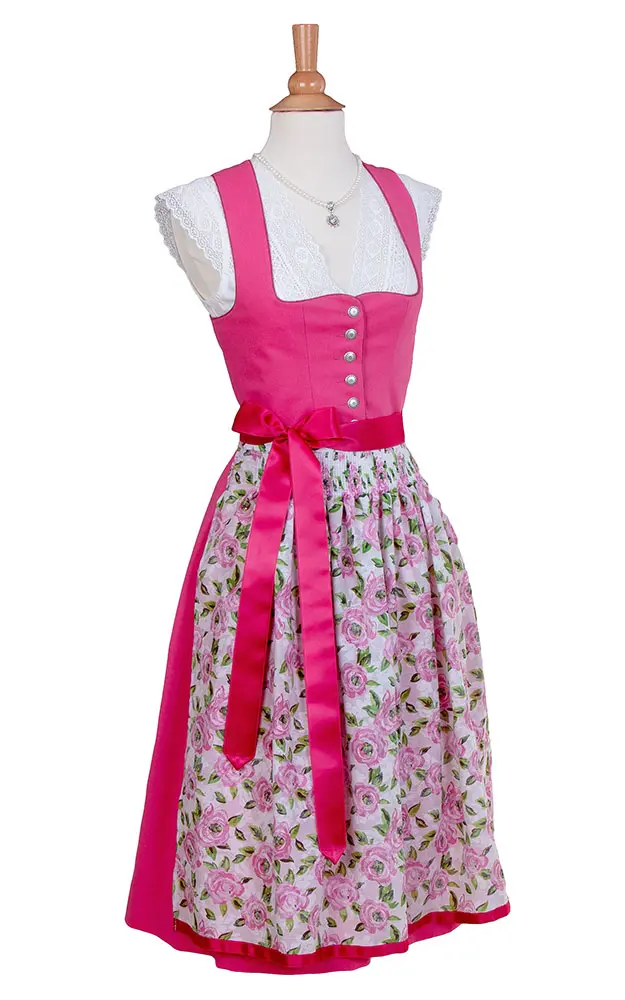 Blusendirndl Birnbach /E pink, mit Schürze