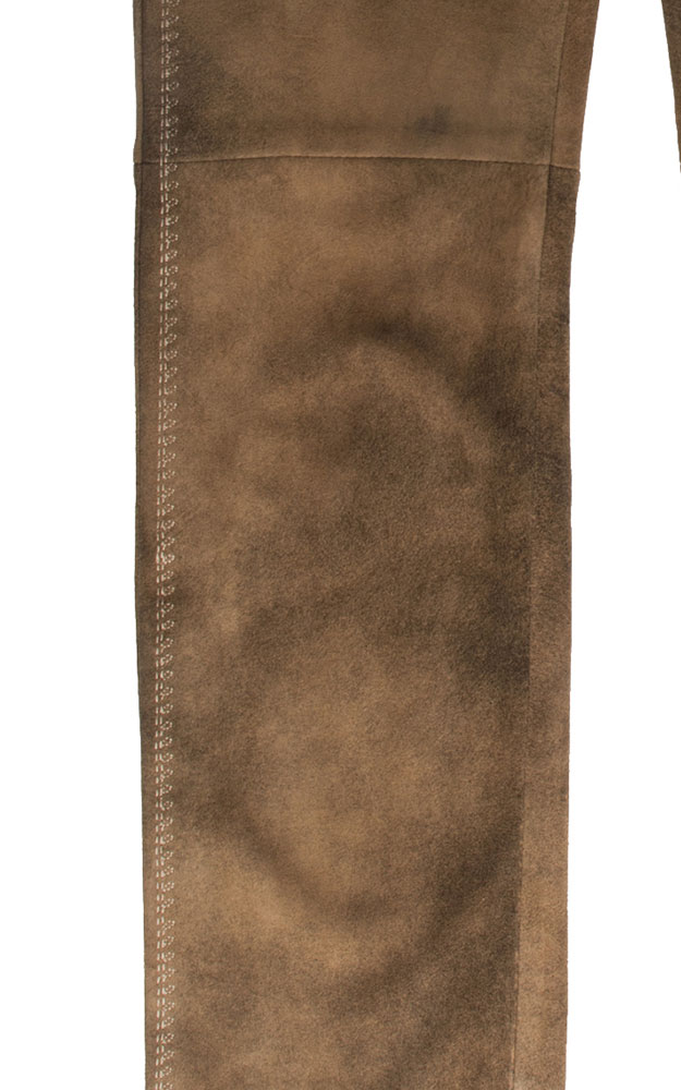 Damenlederhose Gundula, lang sandstein