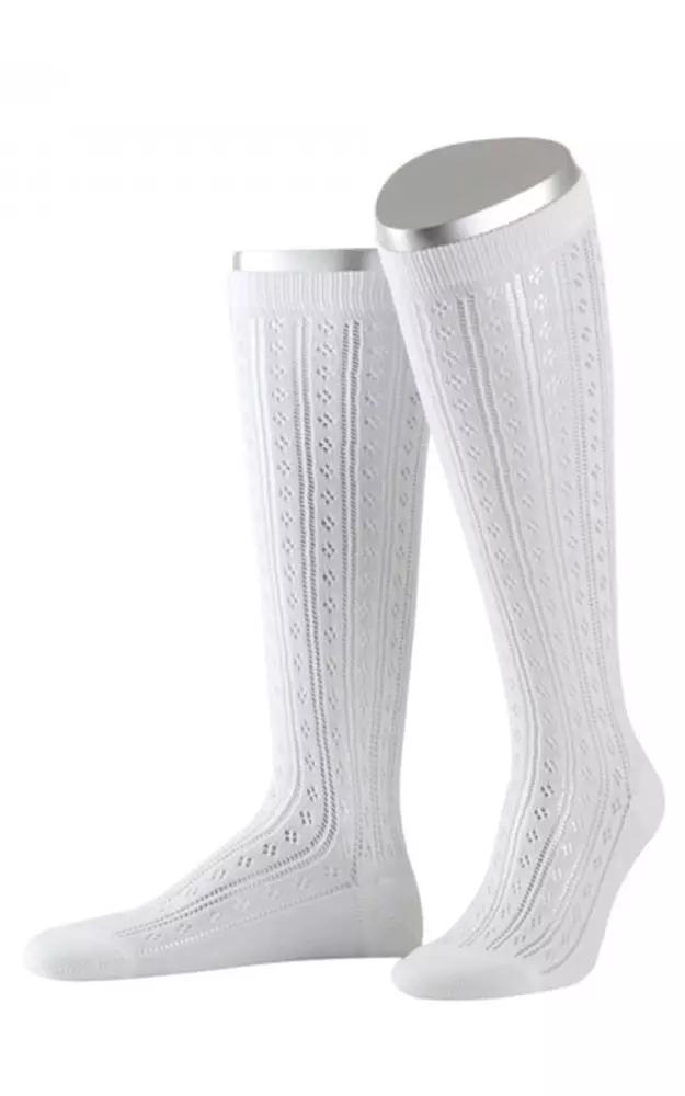 Damenkniestrümpfe L6665, weiß