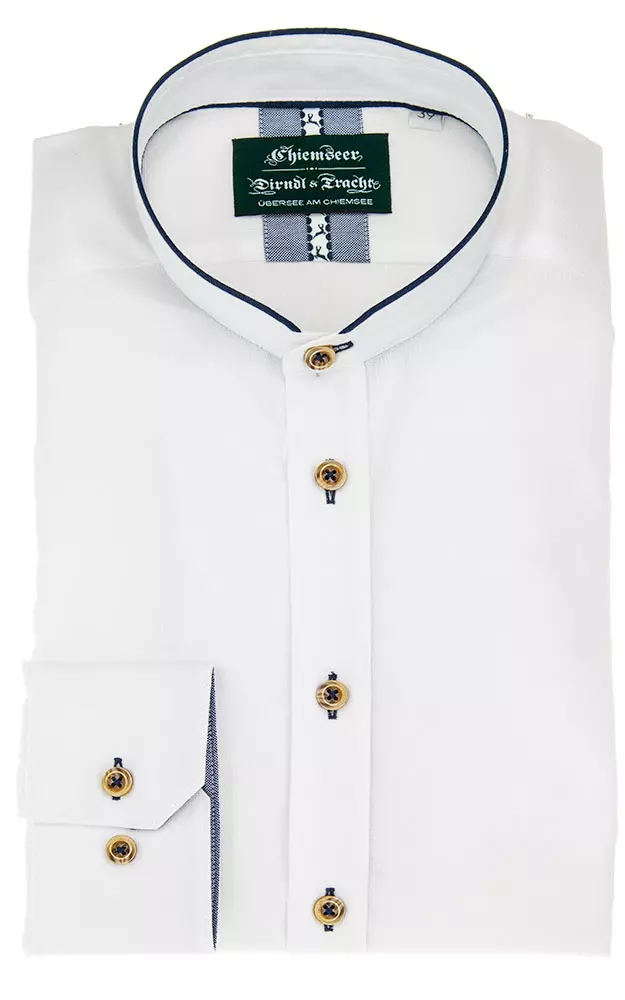 Hemd 3012, weiß/blau SK - Slim fit