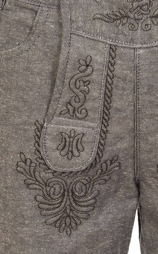 Stofflederhose, grau