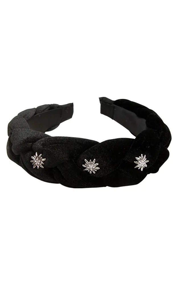Samt-Haarreif, schwarz