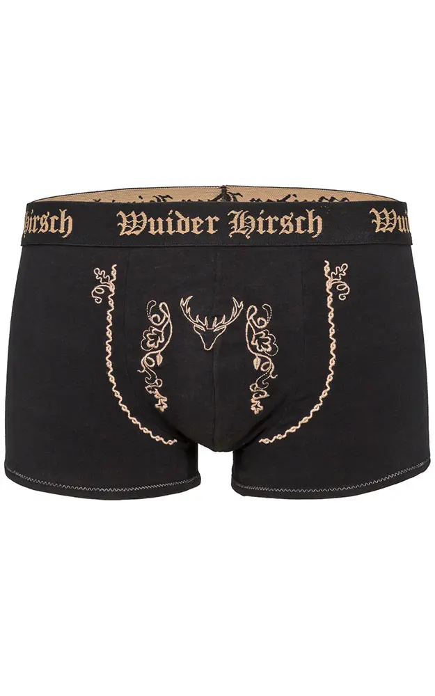 Unterhose Wuider Hirsch, schwarz