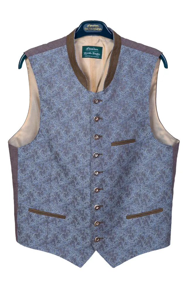 Weste 3552, grau/blau