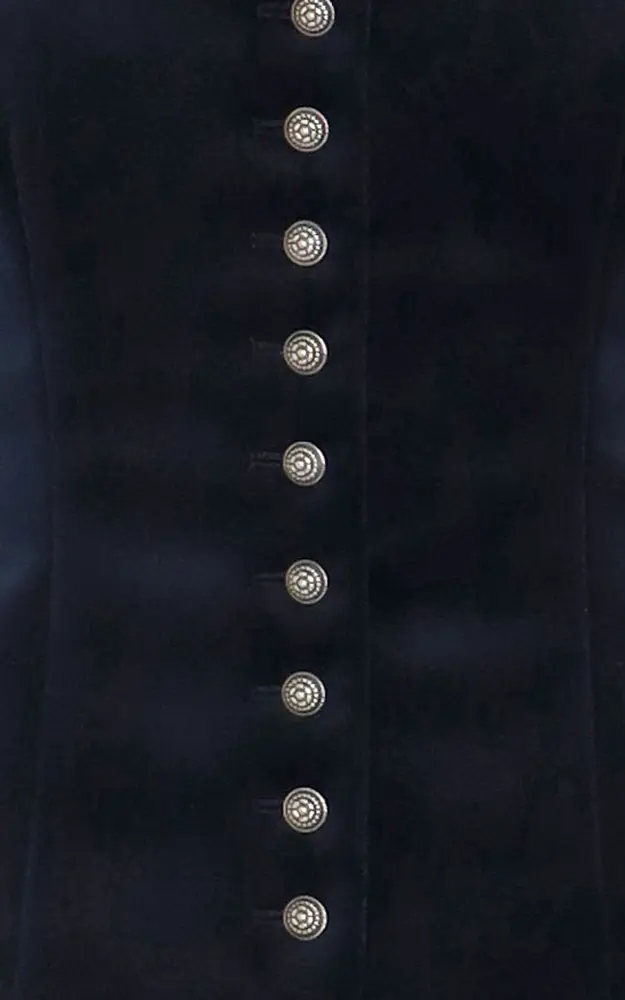 Mieder Samt 64250, dunkelblau