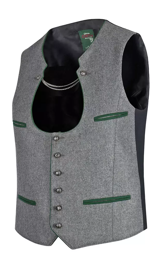 Weste Ketterl, hellgrau/tanne