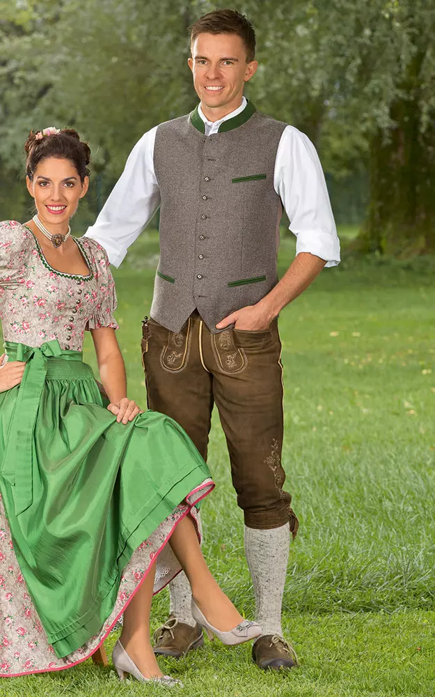 Lederhose Kilian ohne Träger, bisam