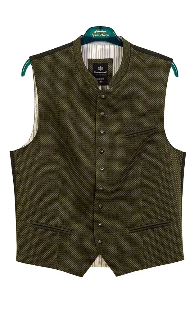 Weste Mirko, olivgrün - Stretch