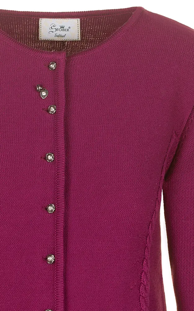 Strickjacke Tia, brombeer