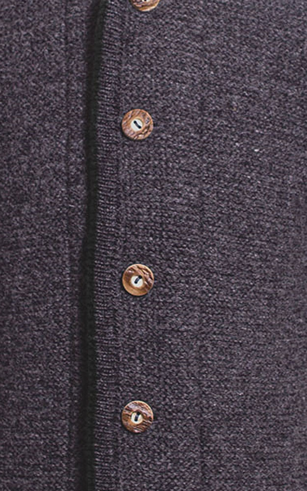 Kinder-Strickjacke, anthrazit/tanne