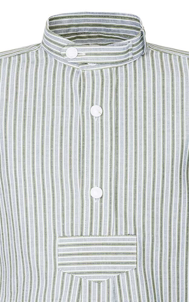 Kinderhemd Lukas, grün gestreift SK