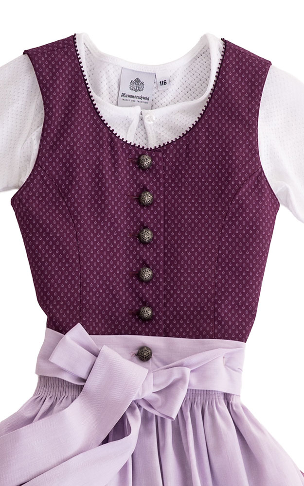 Kinderdirndl Bergsee mit Schürze u. Bluse, beere