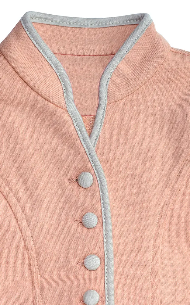 Baby-Jacke, lachs/grau