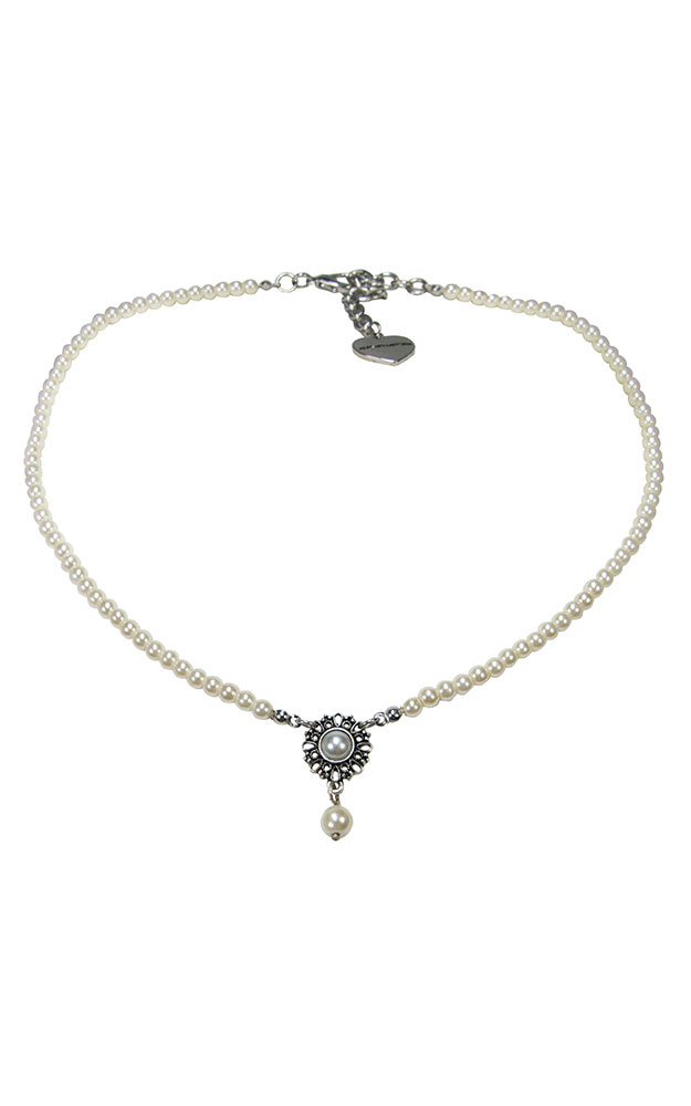 Kette Helena, Perle creme-weiß