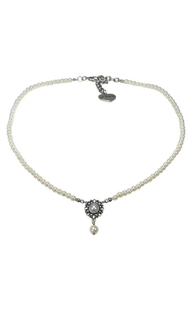 Kette Helena, Perle creme-weiß