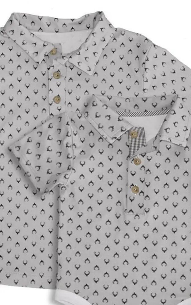 Baby-Body Castor kurzarm, grau