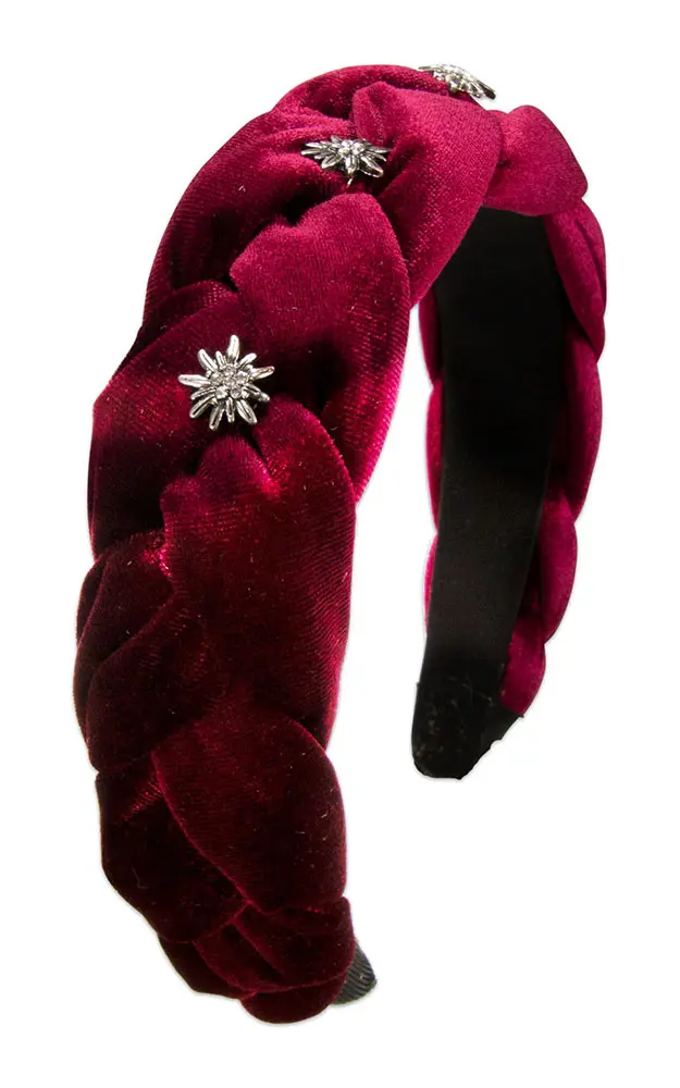 Samt-Haarreif, weinrot