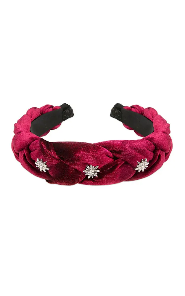 Samt-Haarreif, weinrot