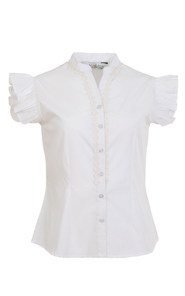 Trachtenbluse 49, weiß