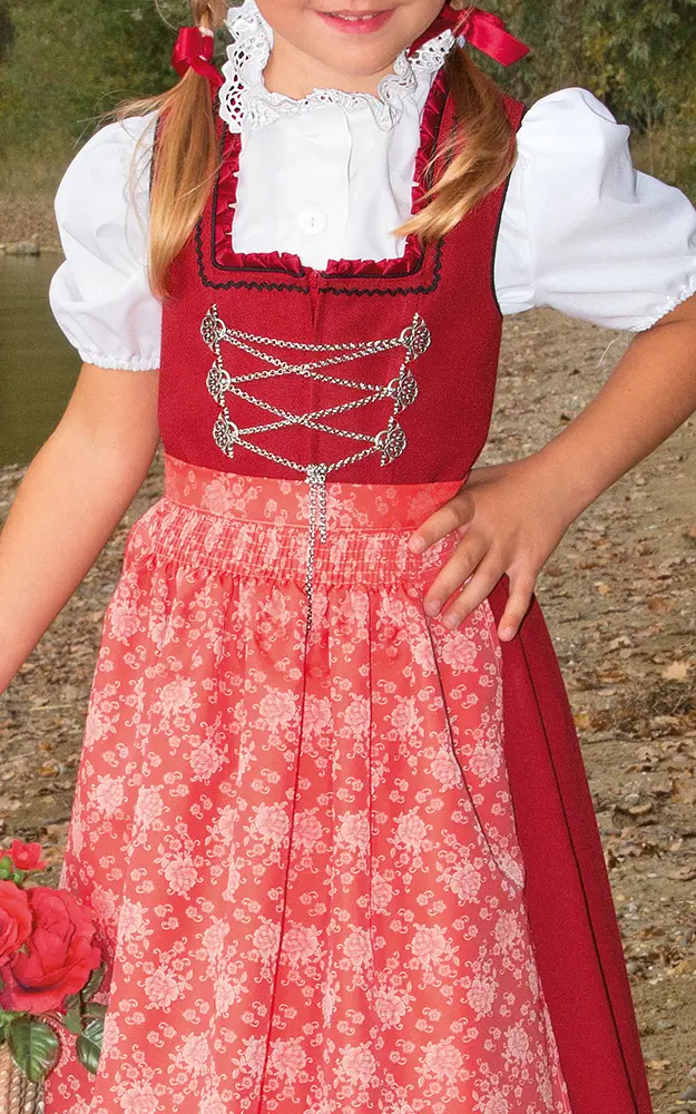 Kinderdirndl Sissi, mit Schürze