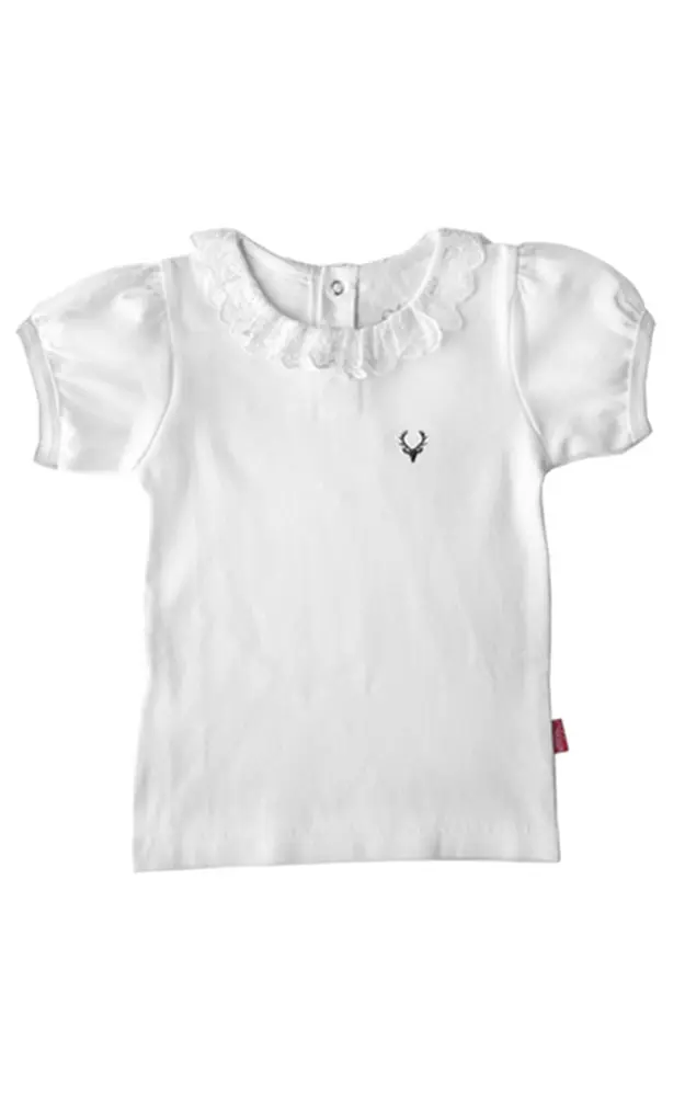 Baby-Body Rüsche kurzarm, weiß