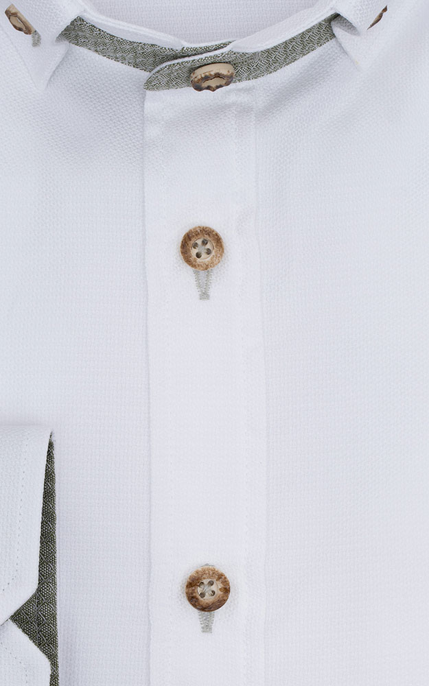 Hemd Fichtelsee weiß/schilf - Tailored fit