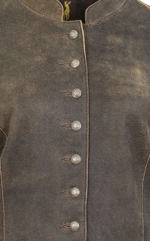 Damenlederjacke 455, graubraun