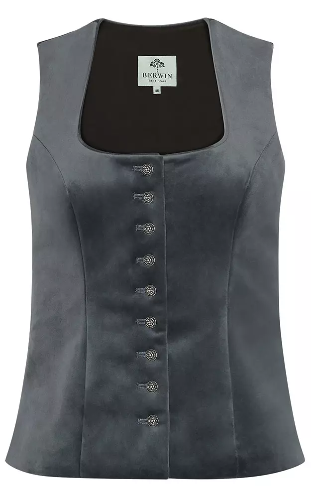 Mieder Samt 64250, grau