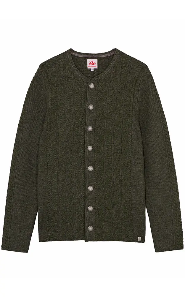 Strickjacke Gent, oliv
