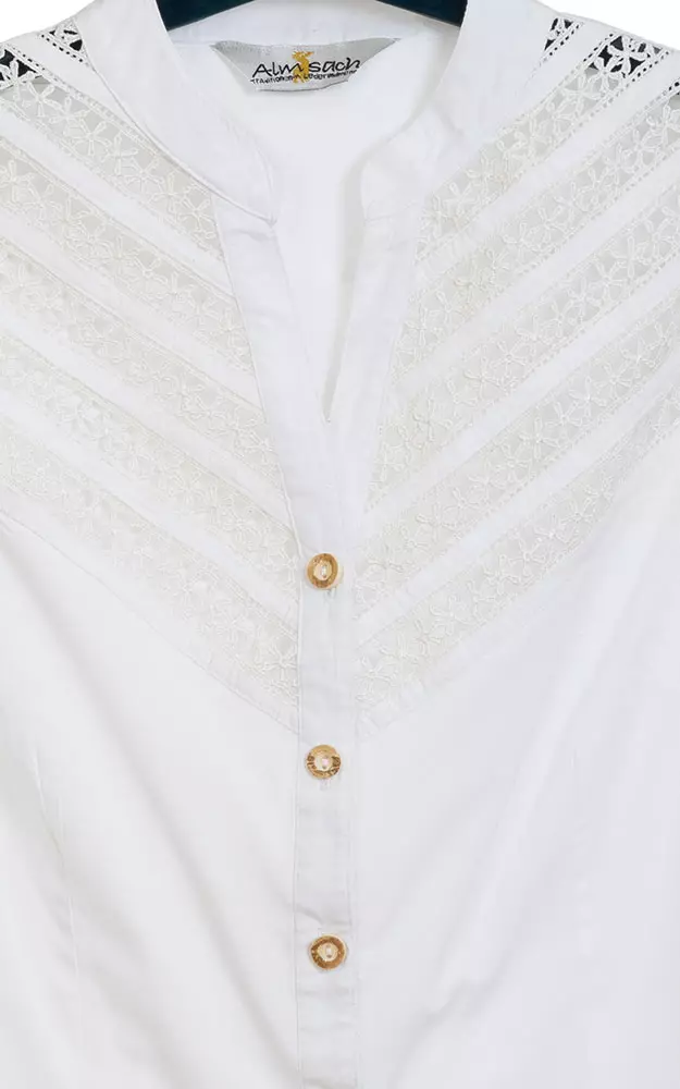 Trachtenbluse 21, weiß