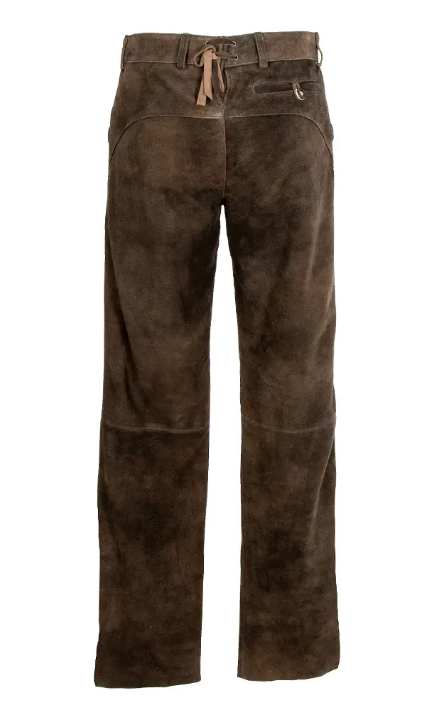 Lederhose Erich lang, mittelbraun