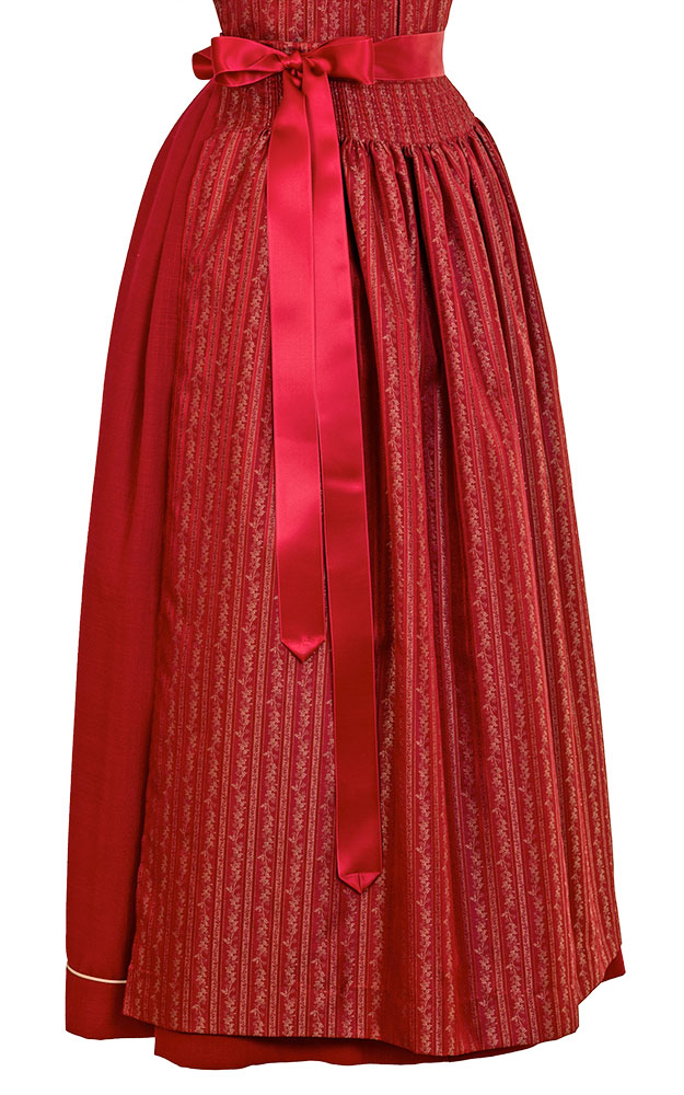 Schürze Streifen, rot