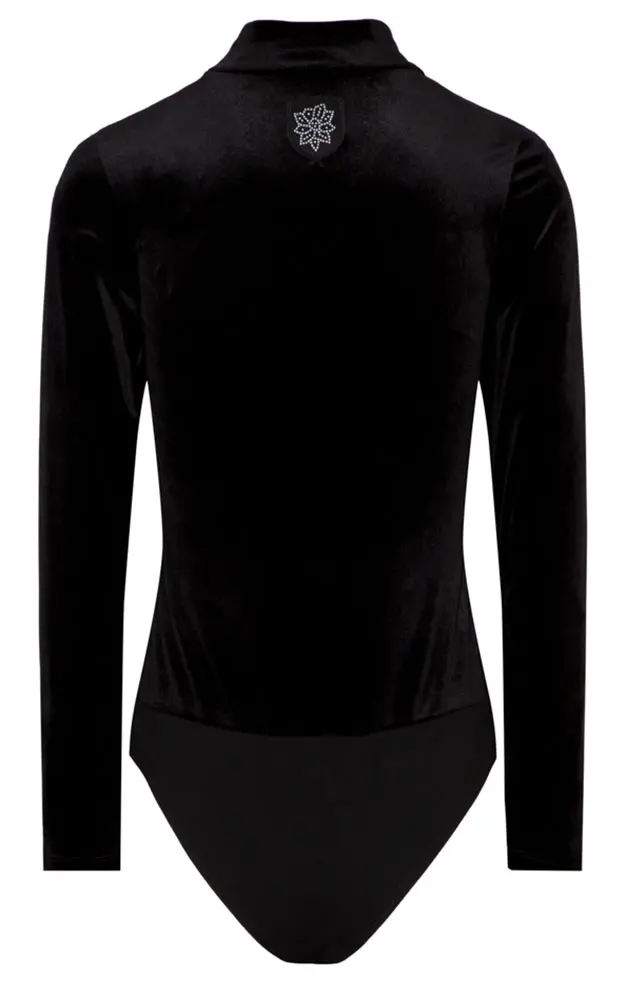 Trachtenbody Samt 72007, schwarz