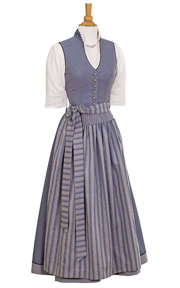 Blusendirndl Erlensee /E blau, ohne Schürze