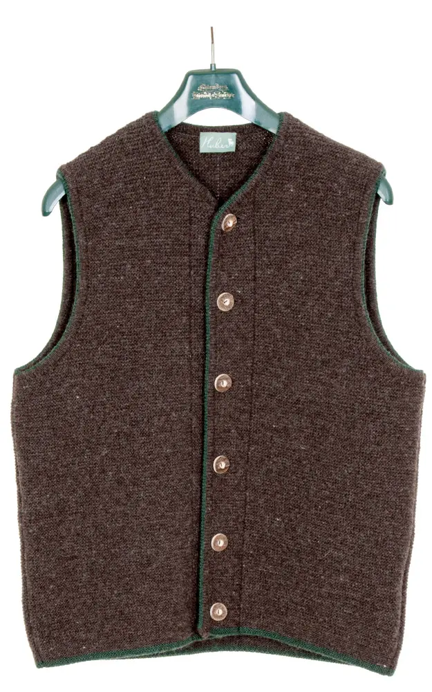 Strickweste Gierli, dunkelbraun/tanne