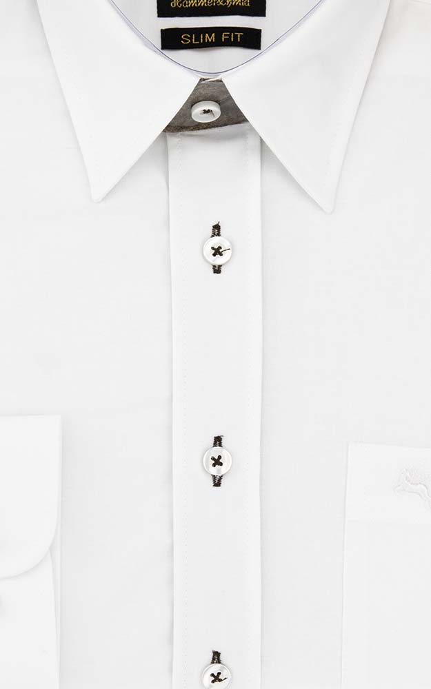 Hemd 12105, weiß - Slim fit