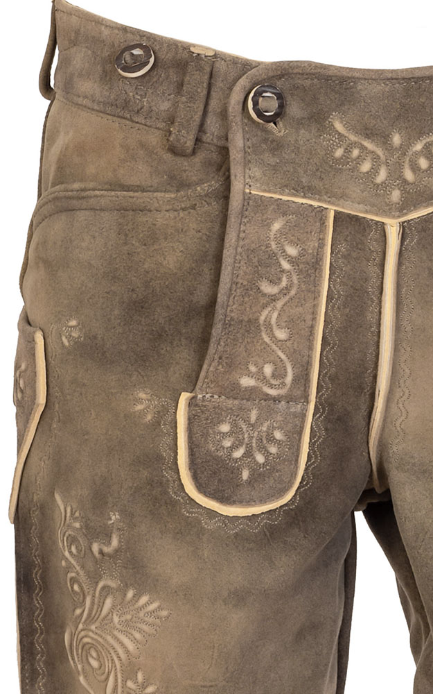 Lederhose Hallstatt ohne Träger, beige/natur