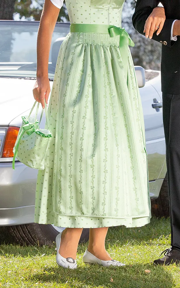 Schürze Kirchsee Extra, silber/hellgrün