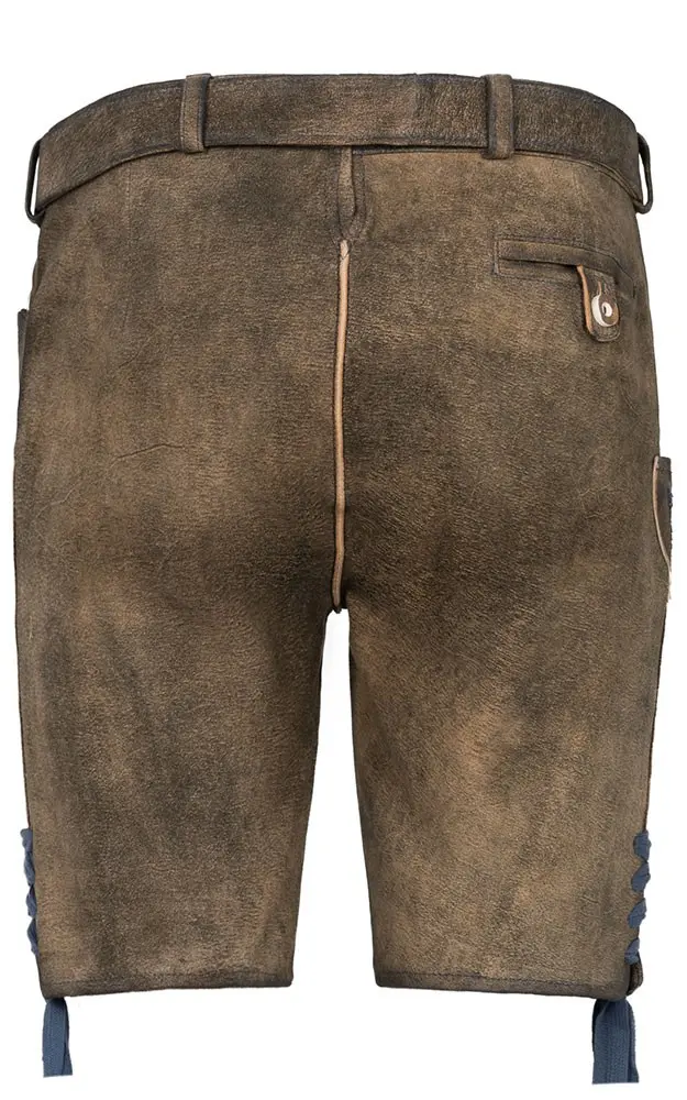 Lederhose Bastian mit Gürtel, wurzel jeans