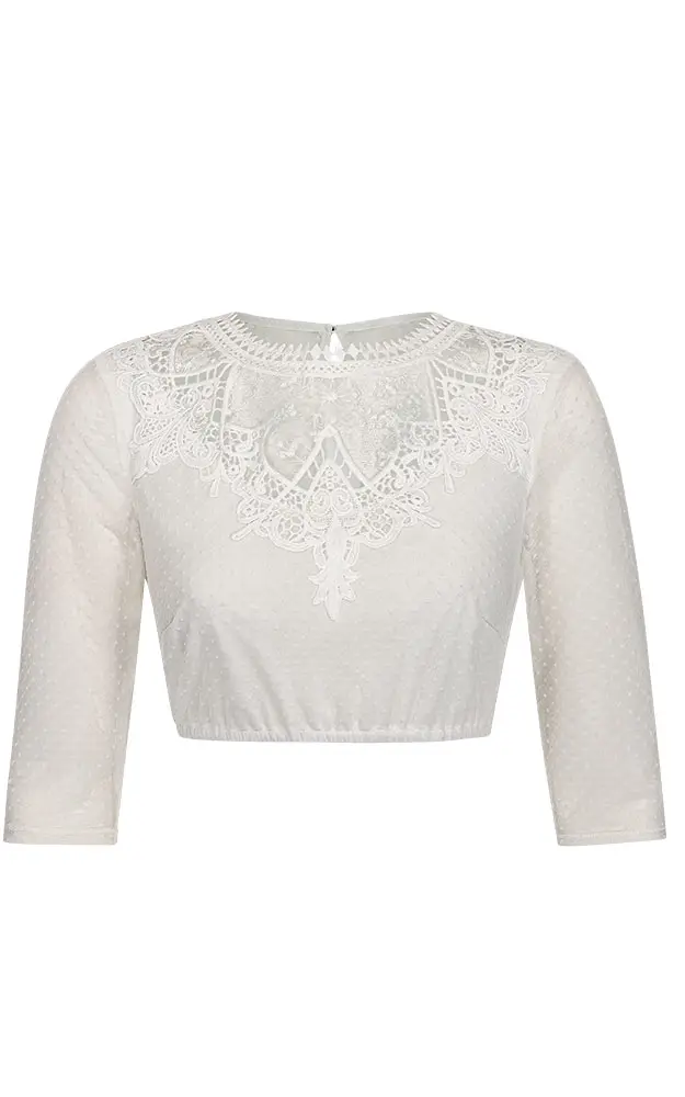 Dirndlbluse 01 06626SL, creme