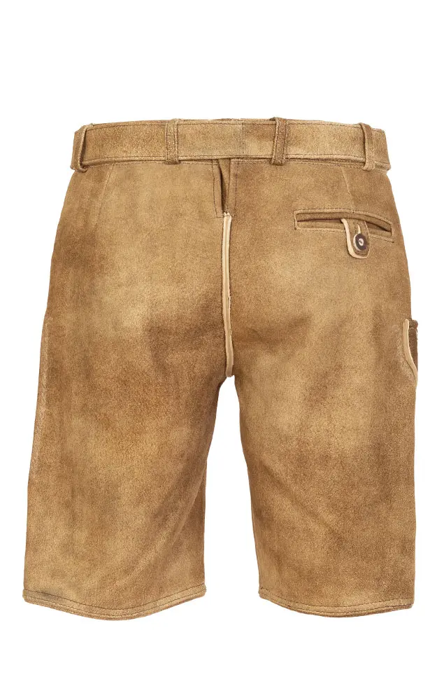 Hirschlederhose 7733 mit Gürtel, braun