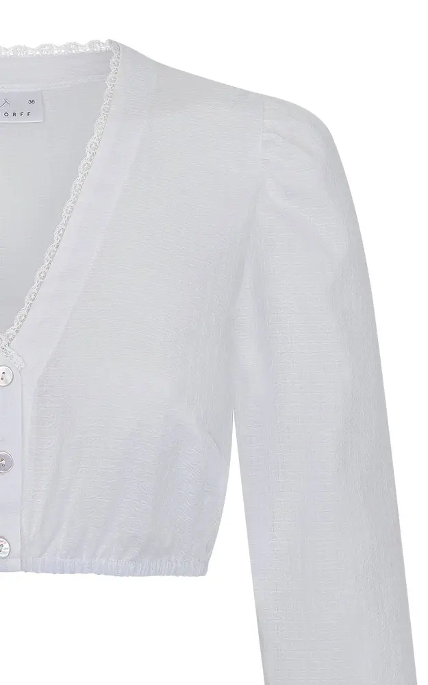 Dirndlbluse 52121, weiß