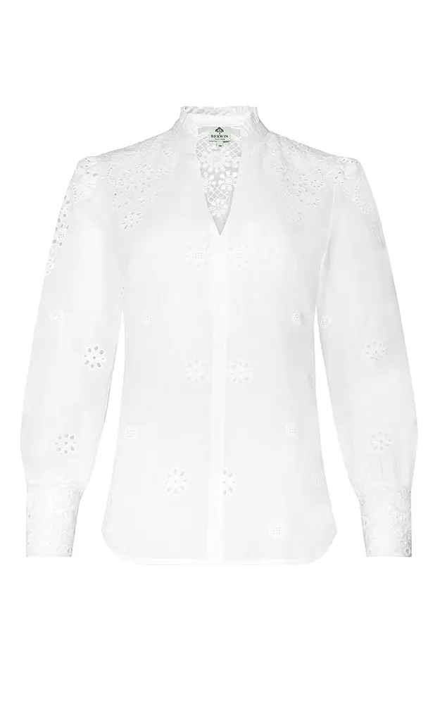 Trachtenbluse 35212, weiß