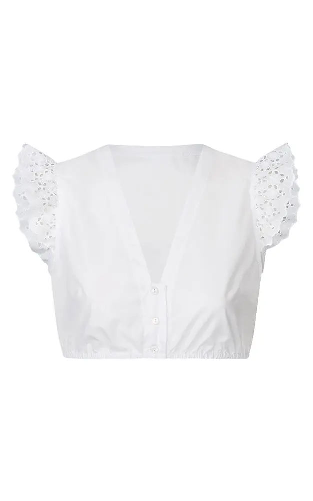 Dirndlbluse 01 10308SL, weiß